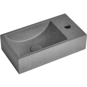 Tmavě šedé betonové umývátko 40x22 cm Crest – Sapho obraz