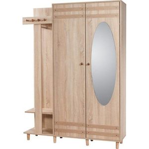 Předsíňová sestava v dekoru dubu v přírodní barvě Garmanto – Kalune Design obraz