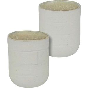 Bílo-béžové hrnky v sadě 2 ks z kamene 0.3 l Sand Grain – Mette Ditmer Denmark obraz
