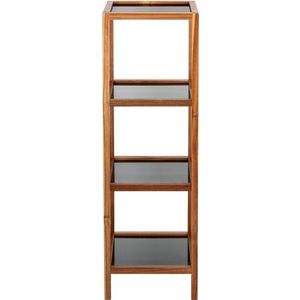 Skleněný koupelnový regál v černo-přírodní barvě 36x112 cm Fondi – Wenko obraz