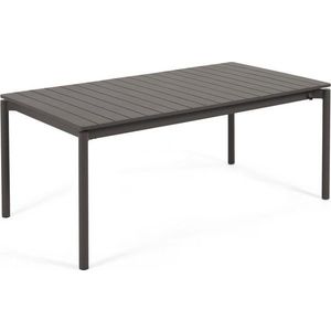 Černý hliníkový zahradní stůl Kave Home Zaltana, 180 x 100 cm obraz