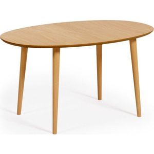 Rozkládací jídelní stůl v dekoru dubu v přírodní barvě 90x140 cm Oqui – Kave Home obraz