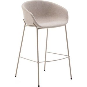 Béžová barová židle (výška sedáku 75 cm) Yvette – Kave Home obraz