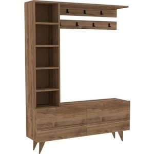 Předsíňová sestava v dekoru ořechu v přírodní barvě Hale – Kalune Design obraz
