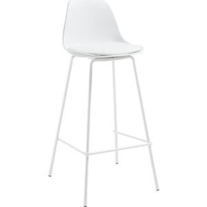 Bílá barová židle (výška sedáku 65 cm) Brighter – Kave Home obraz