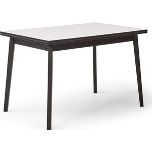 Černo-bílý rozkládací jídelní stůl v dubovém dekoru Hammel Single, 120 x 80 cm obraz