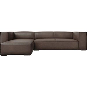 Hnědá kožená rohová pohovka (levý roh) Madame – Windsor & Co Sofas obraz