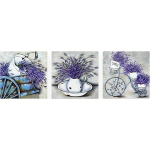 Obrazy v sadě 3 ks 30x30 cm Lavender – Wallity obraz