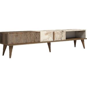 TV stolek v dekoru mramoru v přírodní barvě 180x40 cm Milan – Kalune Design obraz