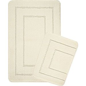 Krémové koupelnové předložky v sadě 2 ks 50x80 cm Cerceve – Foutastic obraz