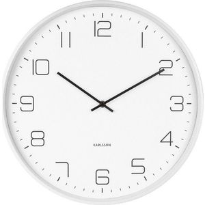 Bílé nástěnné hodiny Karlsson Lofty, ø 40 cm obraz