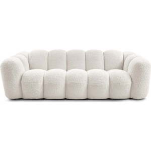 Bílá pohovka z textilie bouclé 232 cm Hippolyte – Bobochic Paris obraz