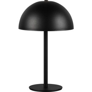 Matně černá LED stolní lampa s kovovým stínidlem (výška 21 cm) Munoz – Trio obraz