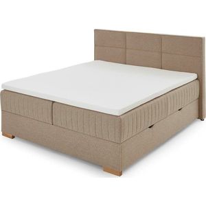 Béžová boxspring postel s úložným prostorem 180x200 cm Tambo – Meise Möbel obraz