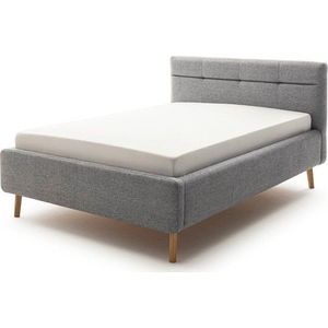 Šedá čalouněná dvoulůžková postel bez roštu 140x200 cm Lotte – Meise Möbel obraz