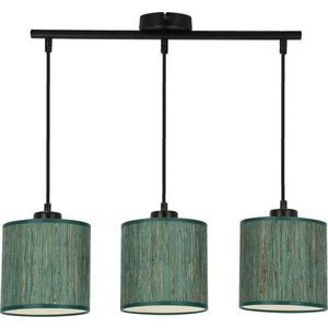 Tmavě zelené závěsné svítidlo s textilním stínidlem ø 15 cm Patti – Candellux Lighting obraz