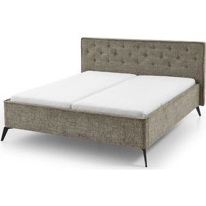 Tmavě zelená čalouněná dvoulůžková postel 180x200 cm Alicante – Meise Möbel obraz