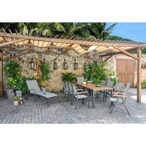 Ambia Garden ZAHRADNÍ SKLÁDACÍ KŘESLO, dřevo, kov, textil obraz