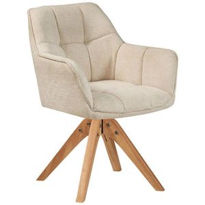 MID.YOU ŽIDLE S PODRUČKAMI, splétaný textil, béžová obraz