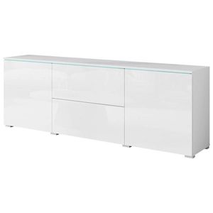 P & B NÍZKÁ KOMODA, bílá, vysoce lesklá bílá, 180/61, 8/34, 5 cm obraz