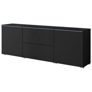 P & B NÍZKÁ KOMODA, černá, 180/61, 8/34, 5 cm obraz