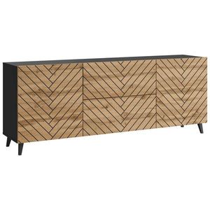 Livetastic NÍZKÁ KOMODA, černá, 180/69, 4/39 cm obraz