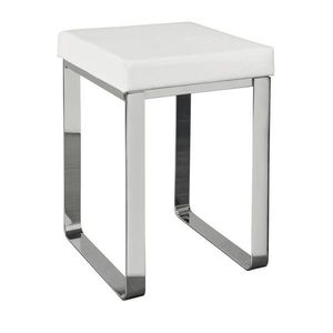 XXXL STOLIČKA DO SPRCHY, bílá, barvy chromu, 37/47/35 cm obraz