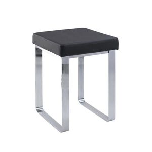 XXXL STOLIČKA DO SPRCHY, černá, barvy chromu, 37/47/35 cm obraz