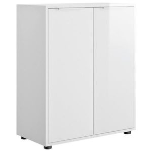 Carryhome KOMODA, vysoce lesklá bílá, 72/87/35, 3 cm obraz