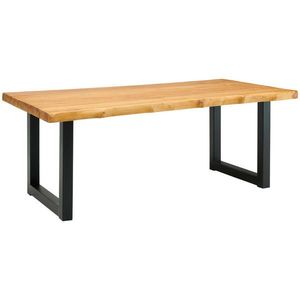 Livetastic JÍDELNÍ STŮL, teakové dřevo, přírodní barvy, černá, 200/78/200 cm obraz