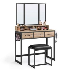Boxxx TOALETNÍ STOLEK, černá, barvy dubu, 90/40/141 cm obraz
