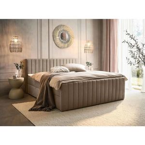 Boxxx AMERICKÁ POSTEL, 140/200 cm, šedohnědá obraz