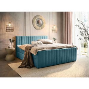 Boxxx AMERICKÁ POSTEL, 140/200 cm, světle modrá obraz