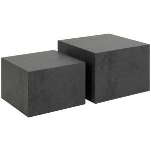 XXXL SADA KONFERENČNÍCH STOLKŮ, černá, kompozitní dřevo, 50/58/50/58/33/40 cm obraz