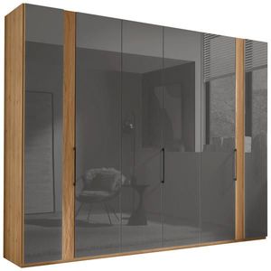 Dieter Knoll ŠATNÍ SKŘÍŇ S OTOČNÝMI DVEŘMI, dub, dub bianco, lávově šedá, 300/216/58 cm obraz