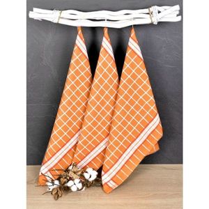 Luxusní kuchyňské utěrky, PERLA ORANGE egyptská bavlna set 3 ks obraz