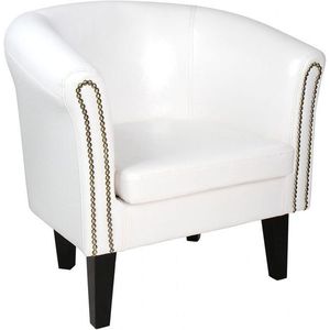 76081 Miadomodo Křeslo Chesterfield, 58 x 71 x 70 cm, bílé obraz