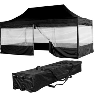 INSTENT PRO 58612 Zahradní párty stan 3 x 6 - nůžkový - černý obraz