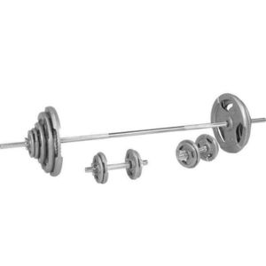 Gorilla Sports Nakládací činkový set, litinové závaží, 35 kg obraz