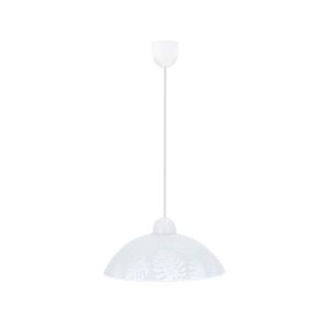 Závěsná lampa Alcara 1x60W E27 stínidlo bílé se vzorem obraz