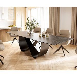Jídelní stůl Edge 300x100 keramika Laminam® Nero Greco obraz