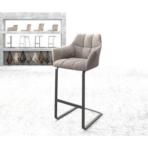 Barová židle Yulo-Flex vintage taupe konzolová podnož plochá obraz