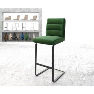 Barová židle Pela-Flex Velvet Green Cantilever Flat Metal obraz
