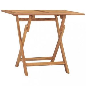 Skládací zahradní jídelní stůl 90 x 60 x 75 cm masivní teak obraz