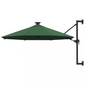 Nástěnný slunečník s LED světly Ø 300 cm látka / kov Dekorhome obraz