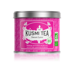 Kusmi Tea Sypaný černý čaj Sweet Love Bio, kovová dóza 100 g 21084A1070 obraz