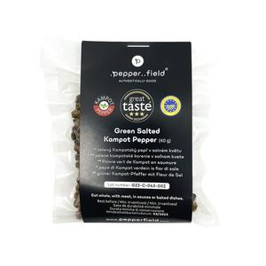 Pepperfield Zelený Kampotský pepř v solném květu malý, 40 g GREEN-SALTED-40 obraz