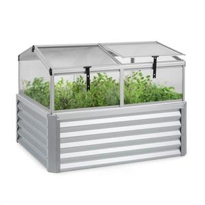 Blumfeldt High Grow Advanced, vyvýšený záhon se střechou, 120x95x100cm, 540l, ocel, stříbrný obraz