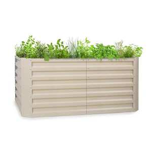 Blumfeldt Blum High Grow Straight, vyvýšený záhon, 120 x 60 x 60 cm, 432 l, ocel obraz