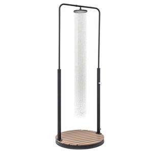 Blumfeldt Sumatra Falls Round, zahradní sprcha, WPC, hliník, Ø 80 cm, kulatá obraz